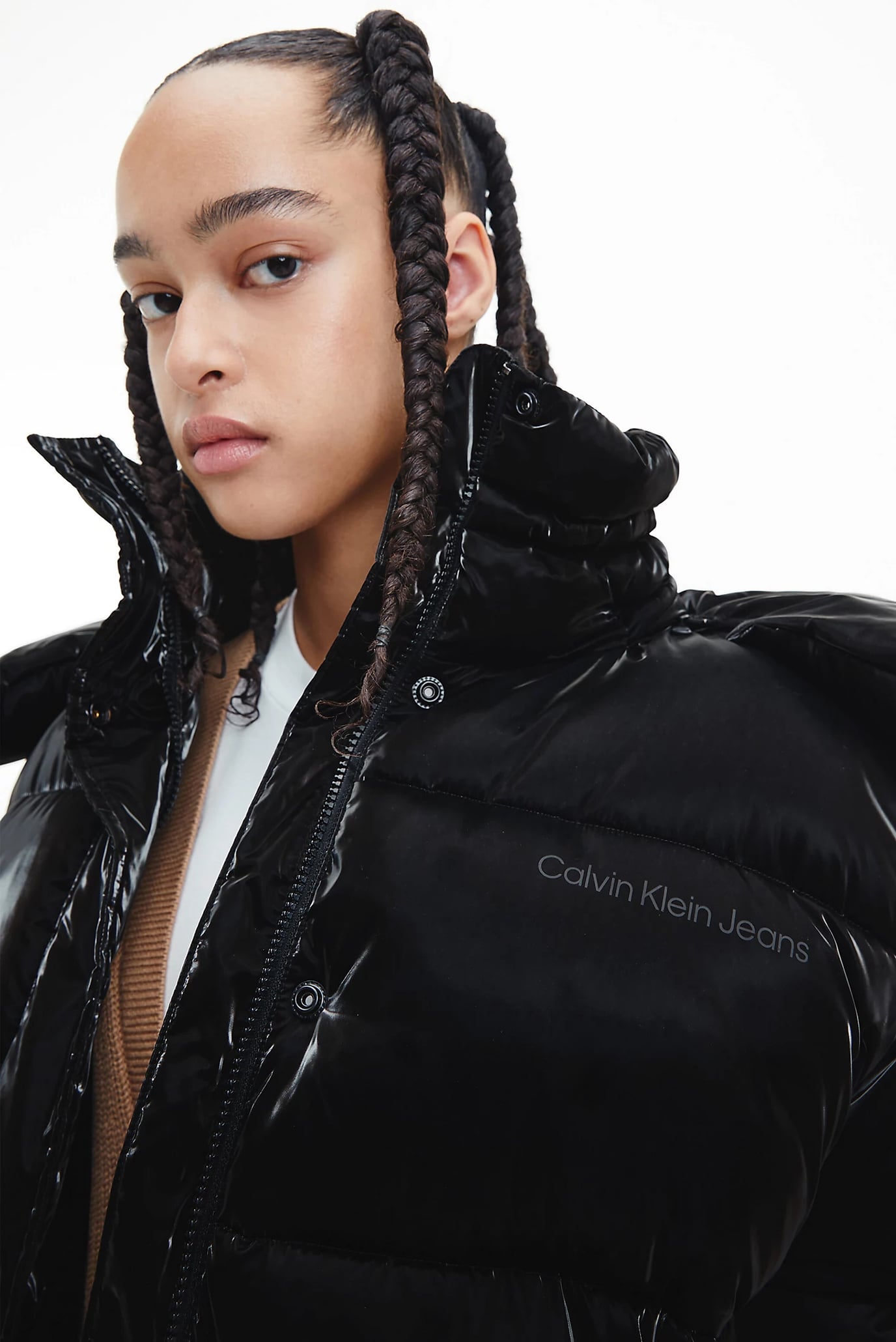 Женская черная куртка HIGH FILLED WIDE PUFFER JACKET 8