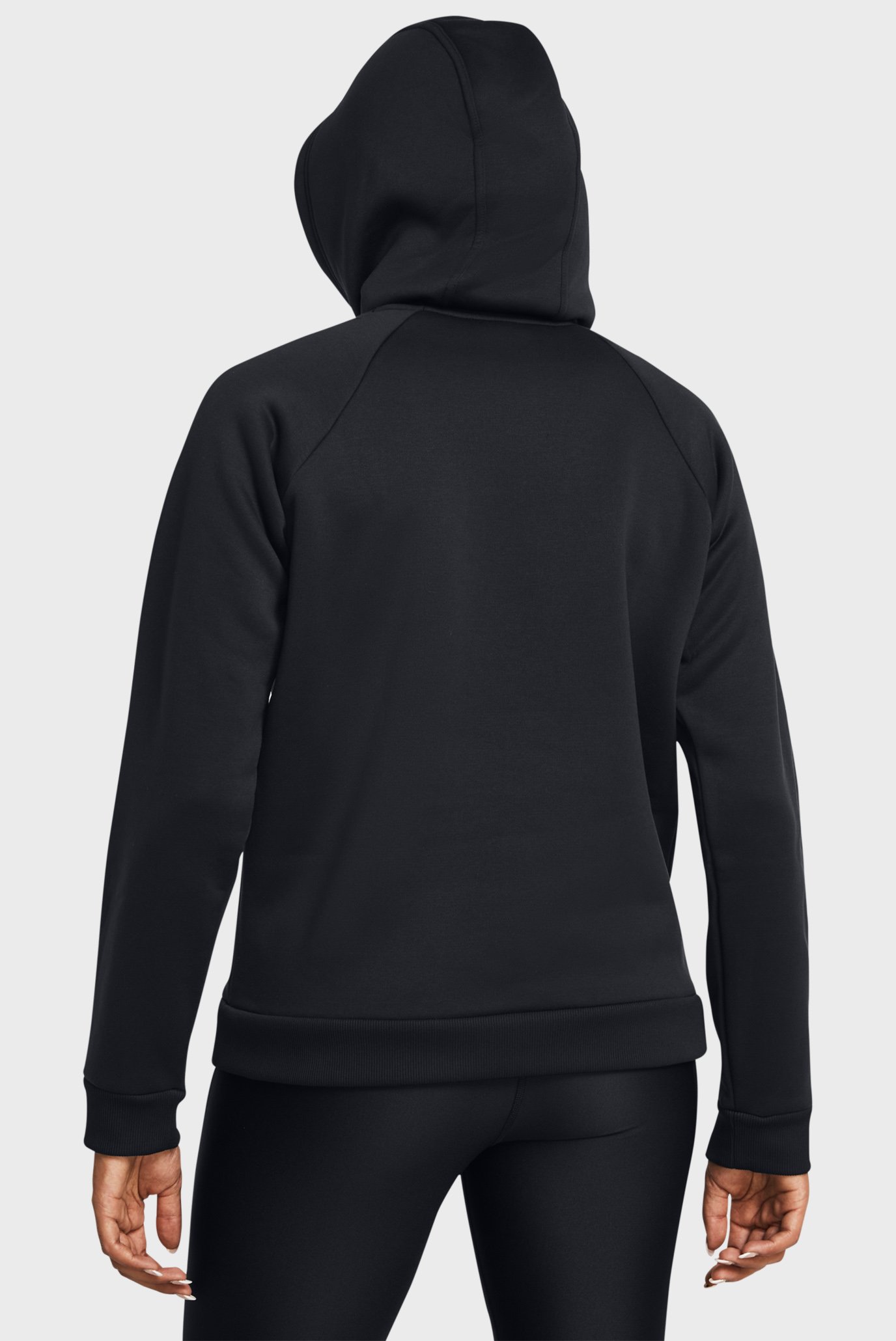 Женское черное худи UA Armour Fleece Hoodie 3