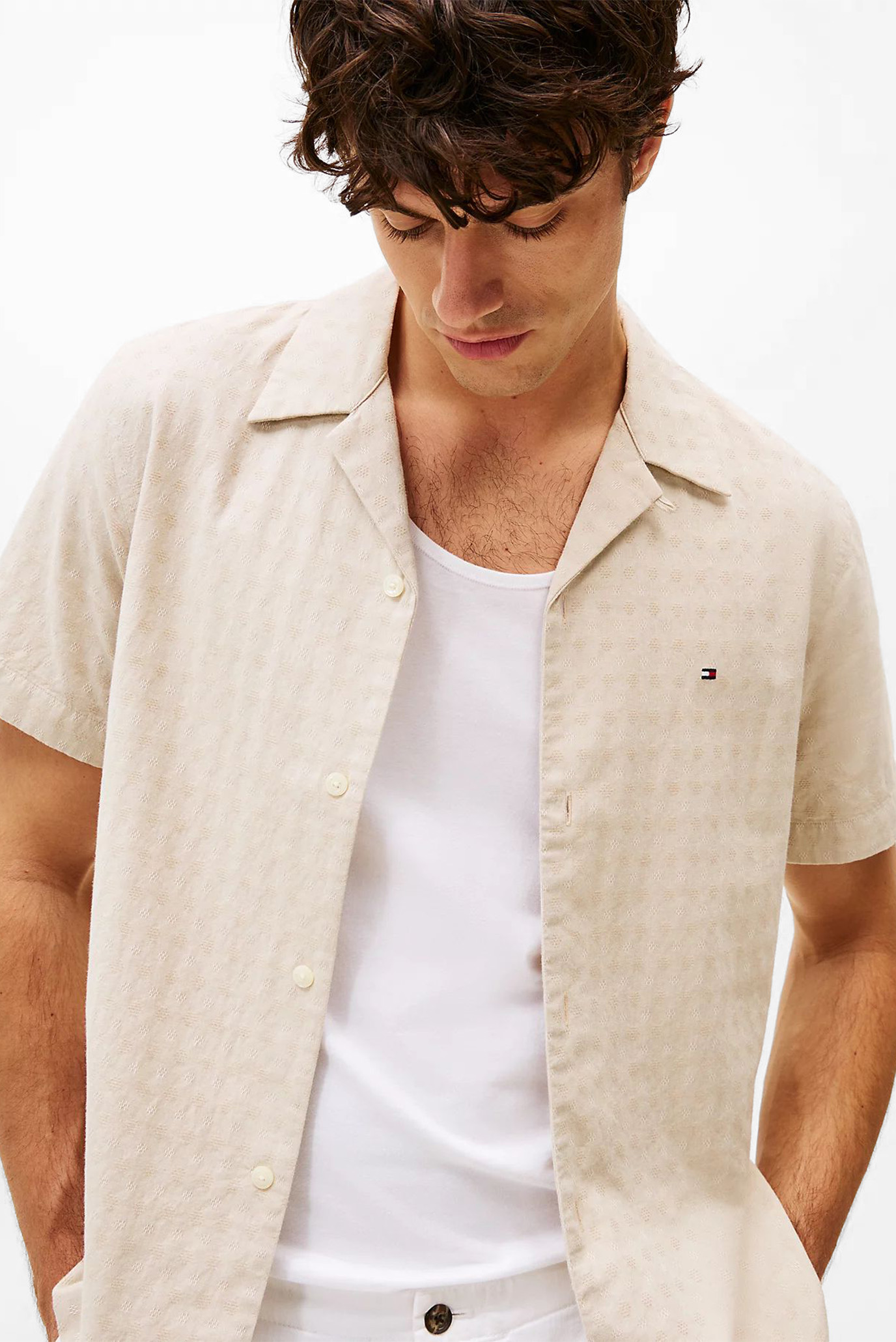 Рубашка с коротким рукавом COTTON LINEN DOBBY SS RF SHIRT 4