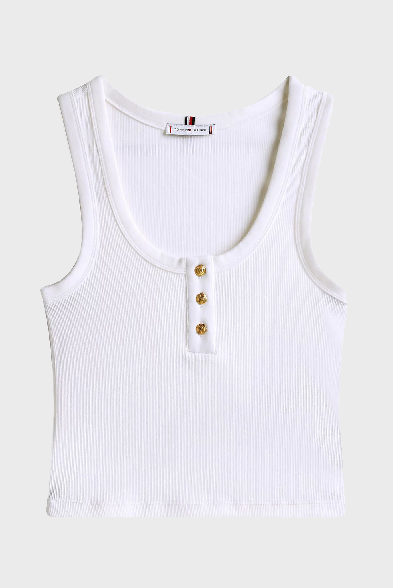 Женский белый топ SLIM HENLEYTommy Hilfiger Женский белый топ SLIM HENLEY 5