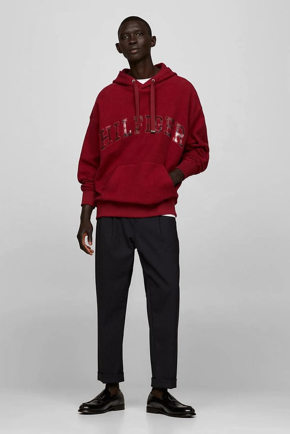 Худи THC TARTAN OVERSIZED HOODIE