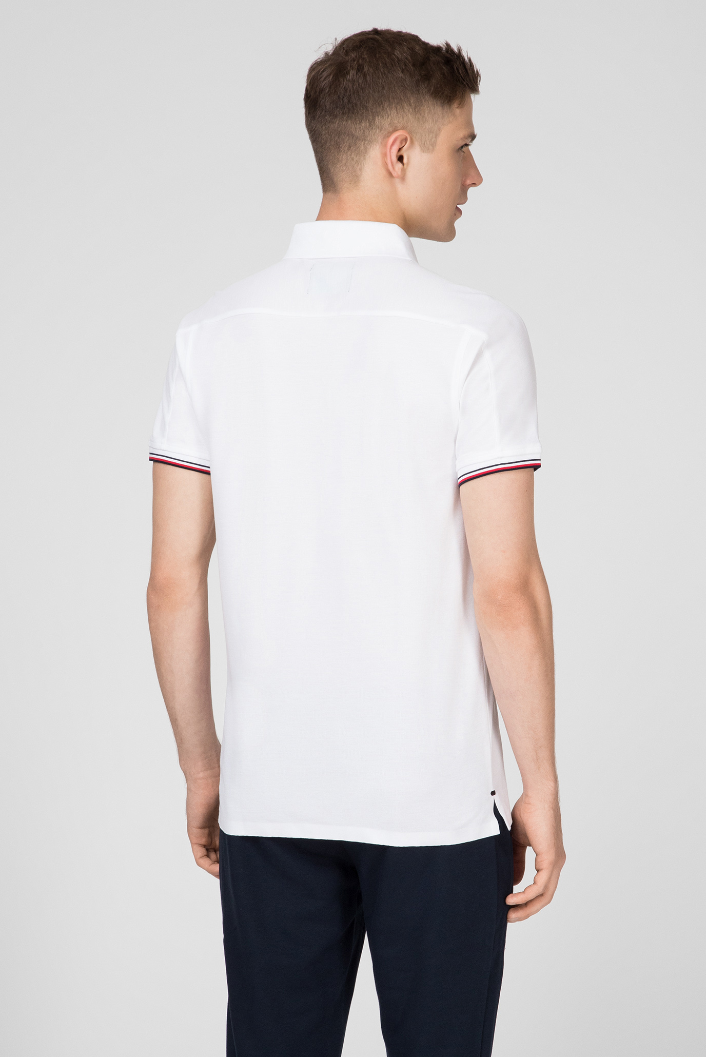 Мужское белое поло 1 MB LOGO 8