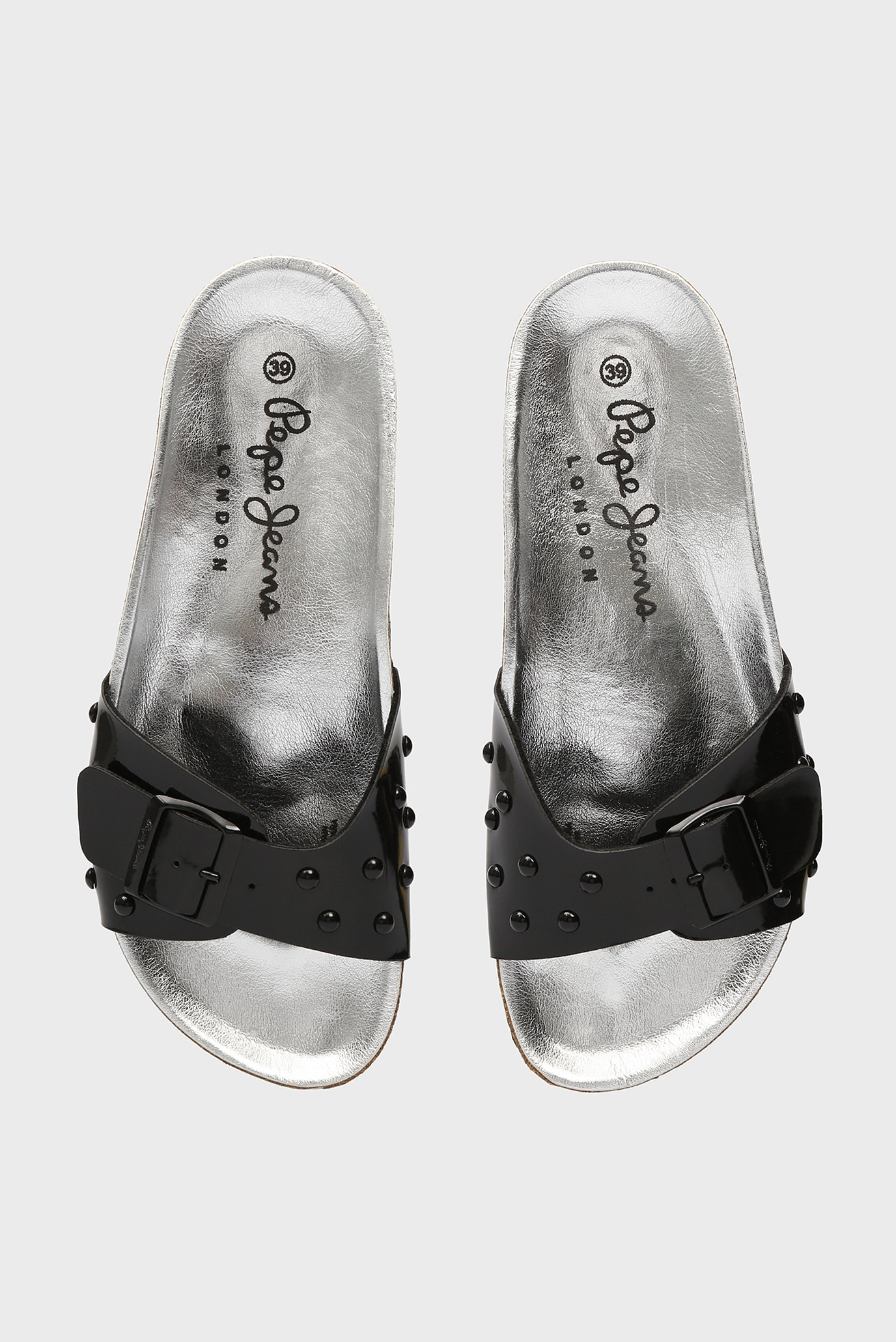 Женские черные слайдеры OBAN STUDS 8