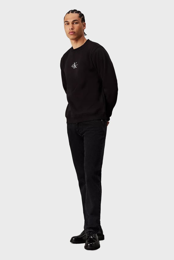 Мужской черный свитшот MONOLOGO CREW NECK