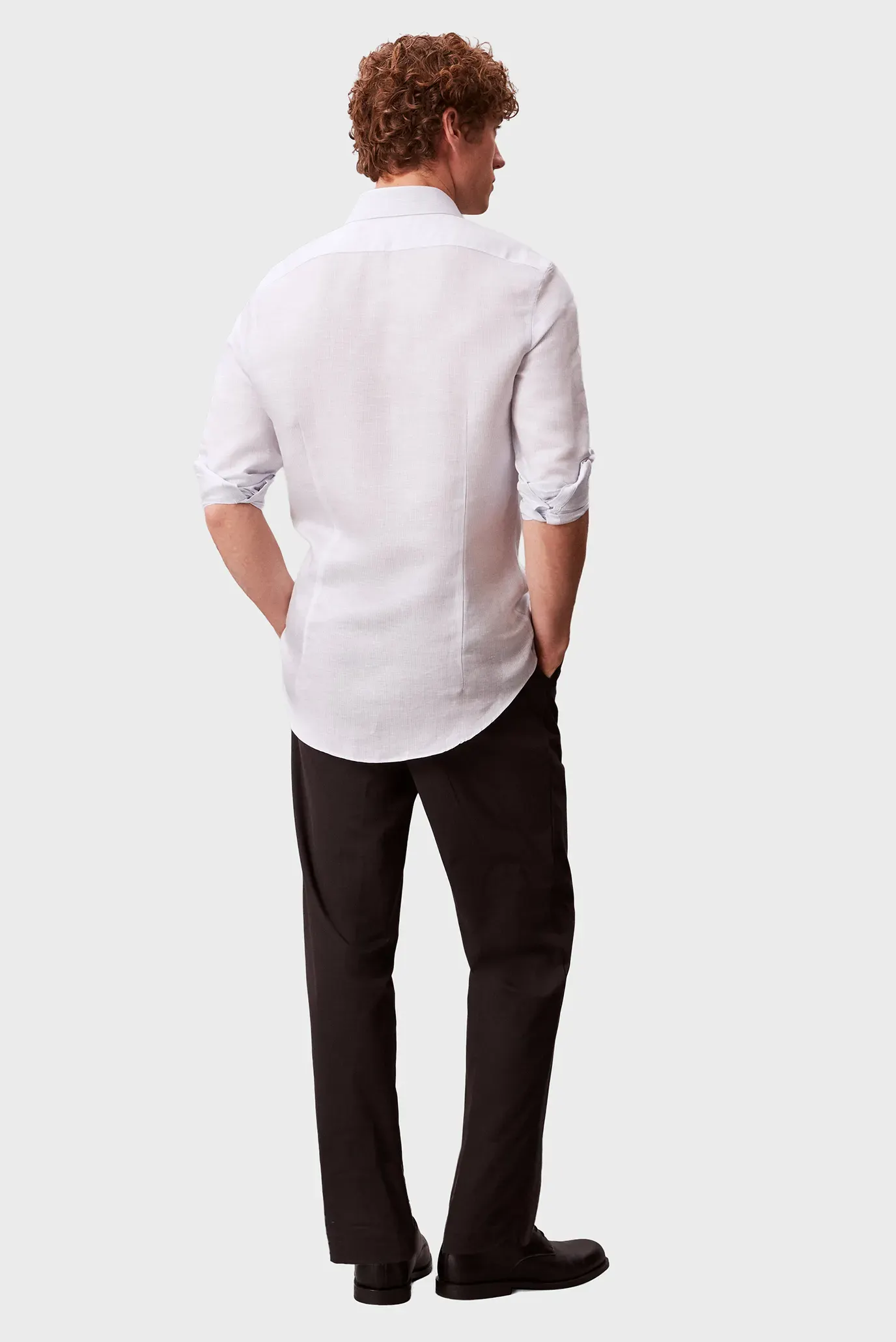 Рубашка SLIM REF LINEN BLD STP 4