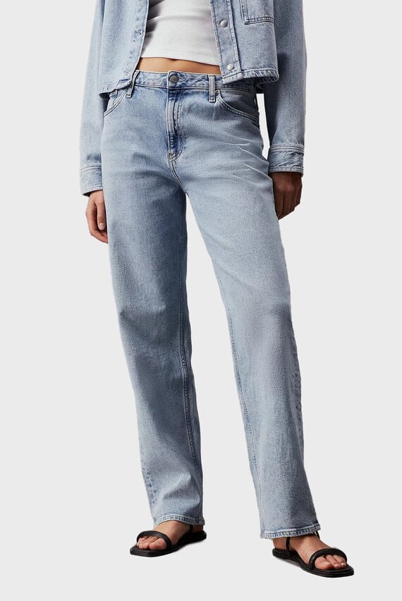 Женские голубые джинсы LOOSE STRAIGHT CKUNFILTERED