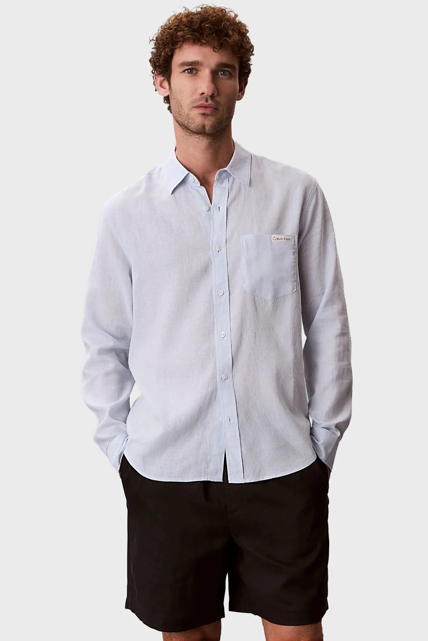 Рубашка LS SOLID CASUAL LINEN CLASSIC SH 1