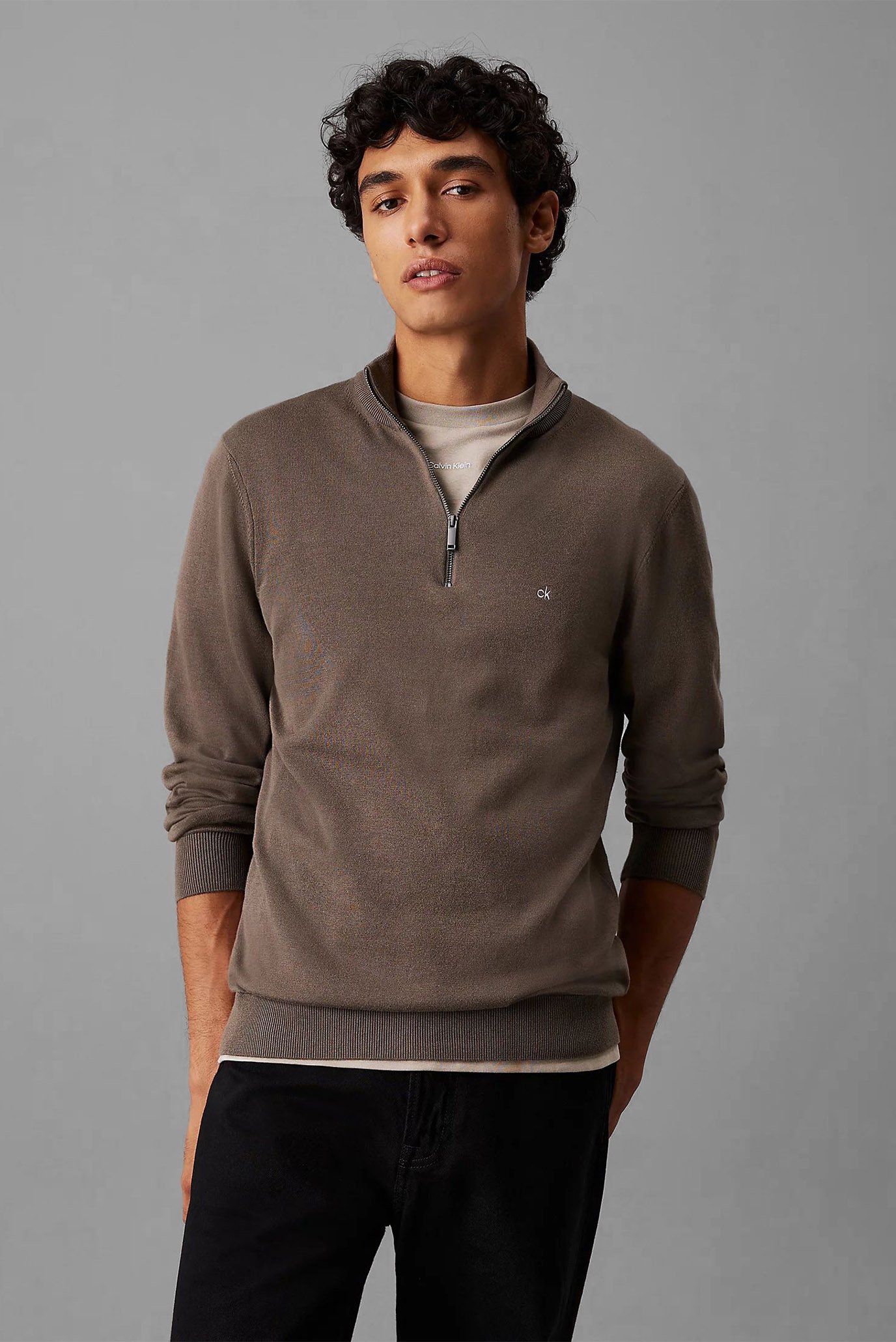 Свитер COTTON SILK BLEND Q-ZIPCalvin Klein Свитер COTTON SILK BLEND Q-ZIP 2