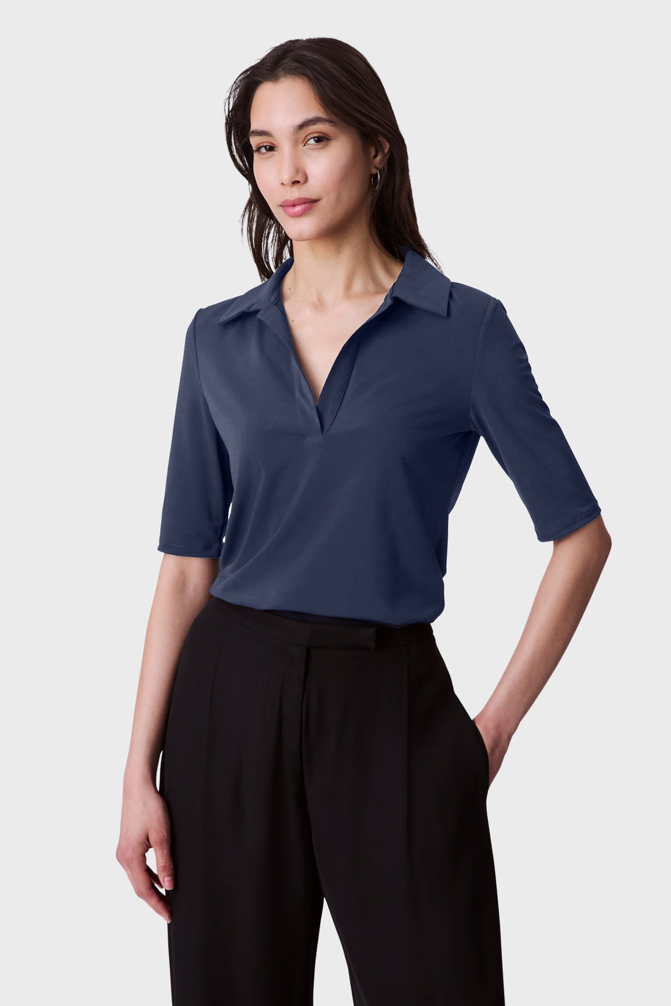 Поло/HS CREPE JERSEY POLO 1