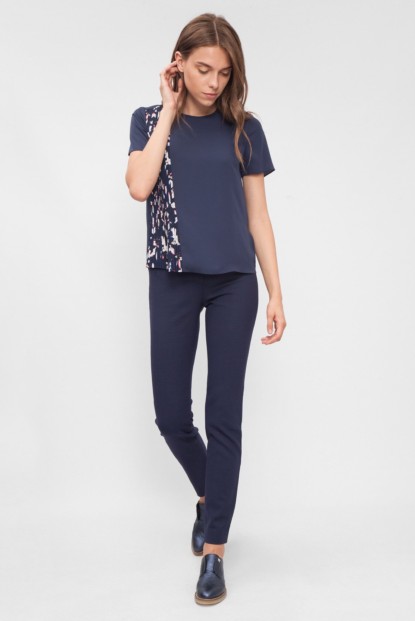 Женские темно-синие брюки 5