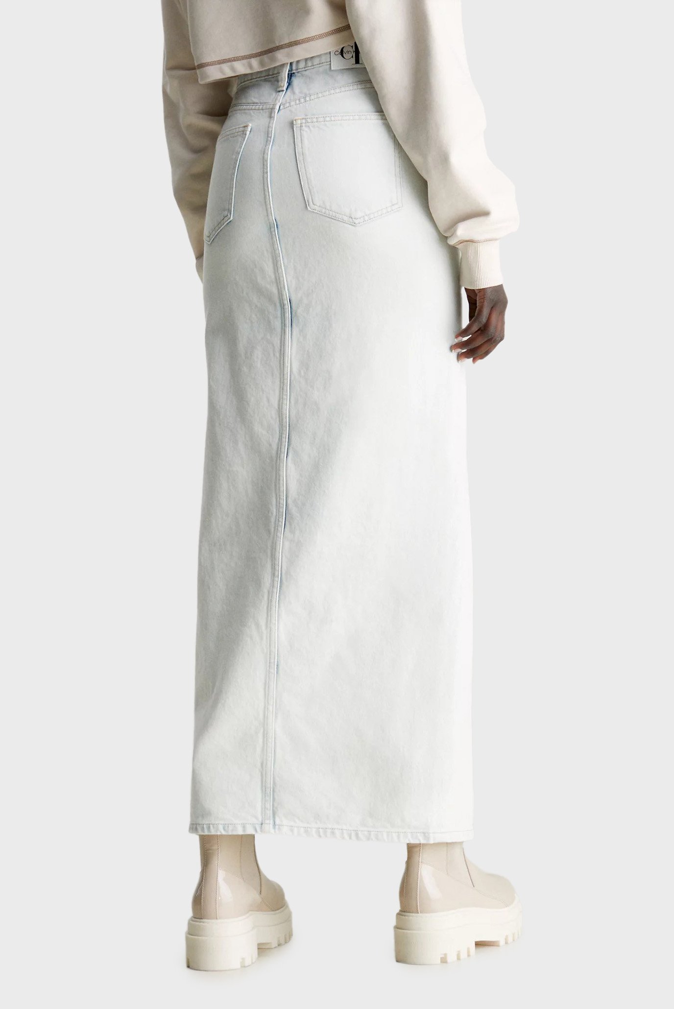 Юбка FRONT SPLIT MAXI DENIM SKIRT 3