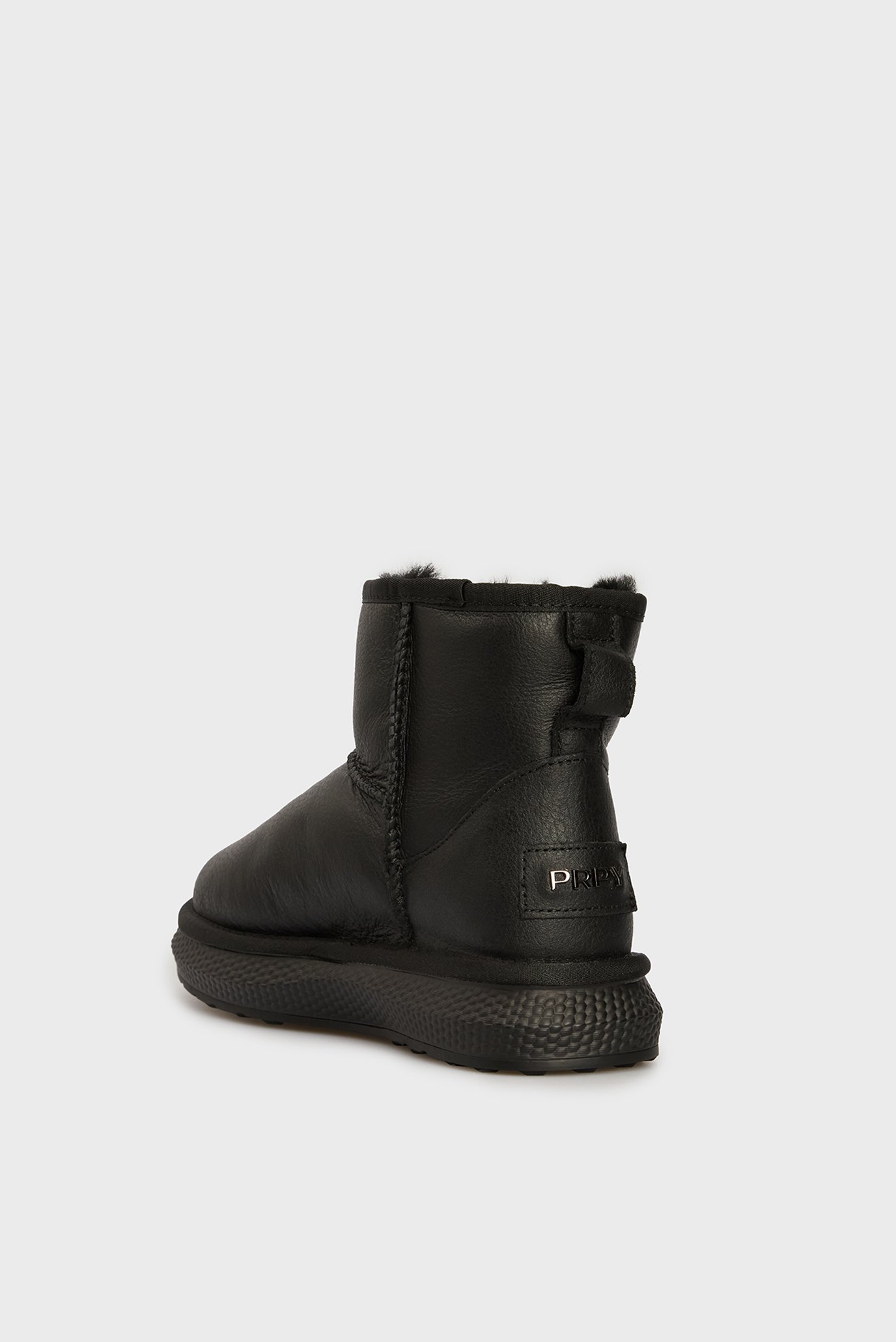 Женские черные кожаные угги Espoo 4