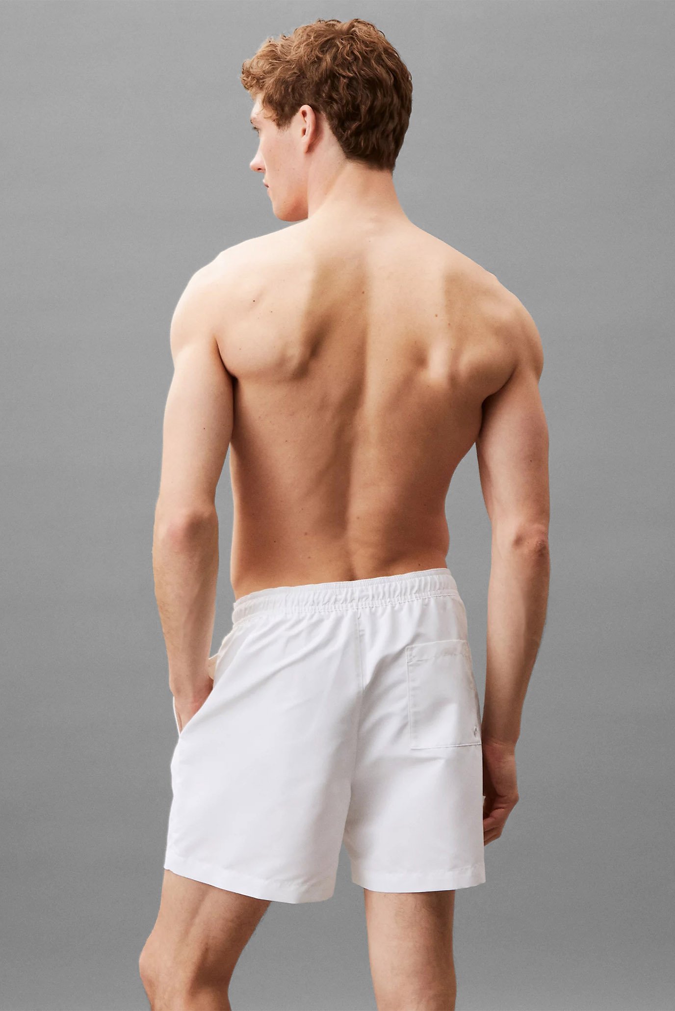 Мужские белые плавательные шорты MEDIUM DRAWSTRING 3