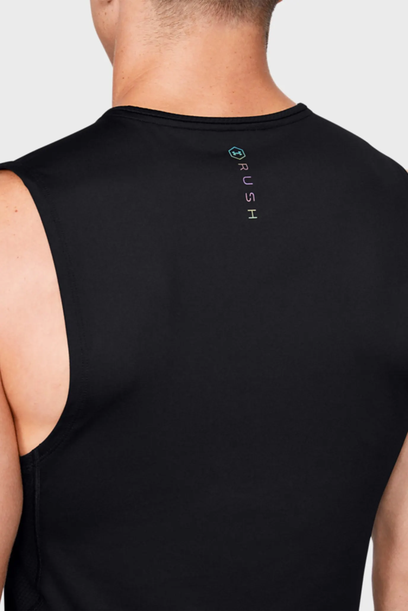 Мужская черная спортивная майка UA HG Rush Compression SL 3