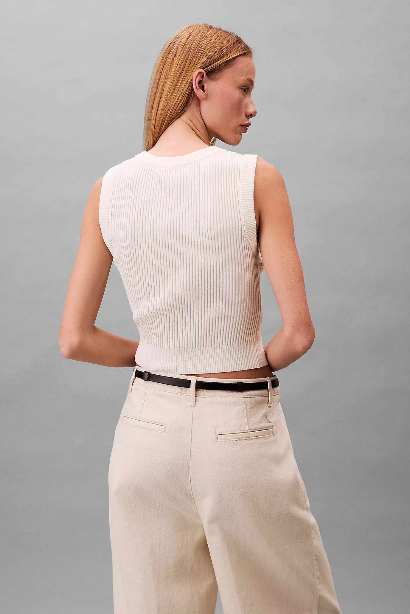 Свитер A- Viscose Nylon Crew Neck VestCalvin Klein Jeans Свитер A- Viscose Nylon Crew Neck Vest 3