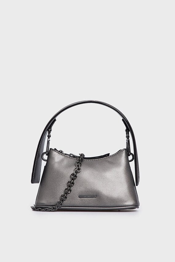 Женская серебристая сумка CK NATURAL MINI