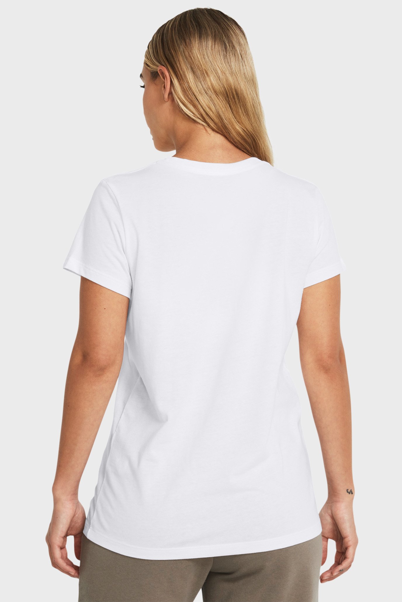 Женская белая футболка UA W SPORTSTYLE LOGO SS 2
