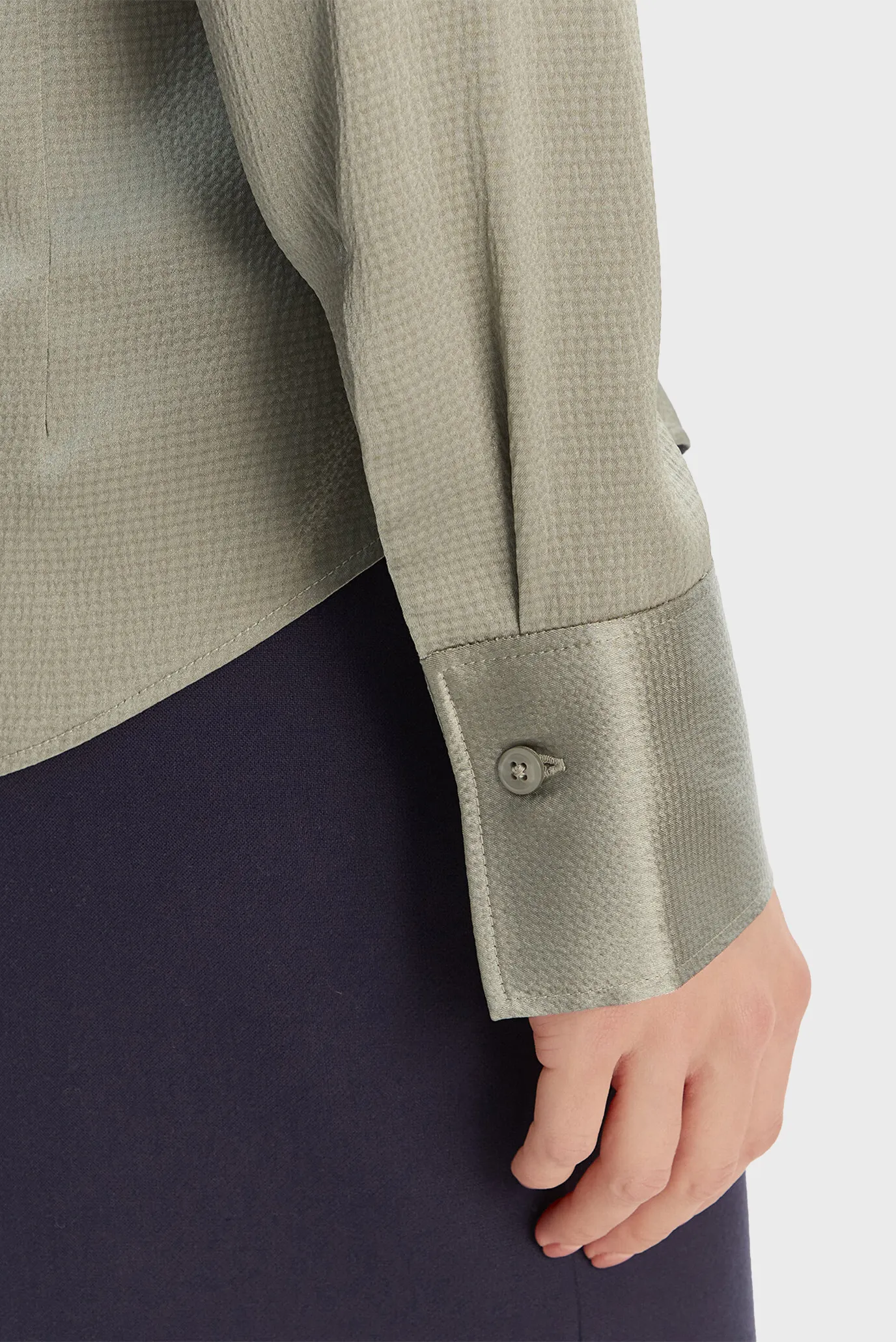 Рубашка HAMMERED SATIN FITTED SHIRT 4