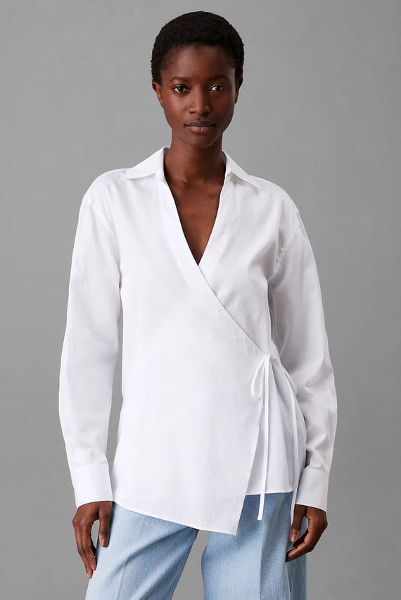Рубашка SOFT COTTON LS WRAP SHIRT Calvin Klein Рубашка SOFT COTTON LS WRAP SHIRT Calvin Klein