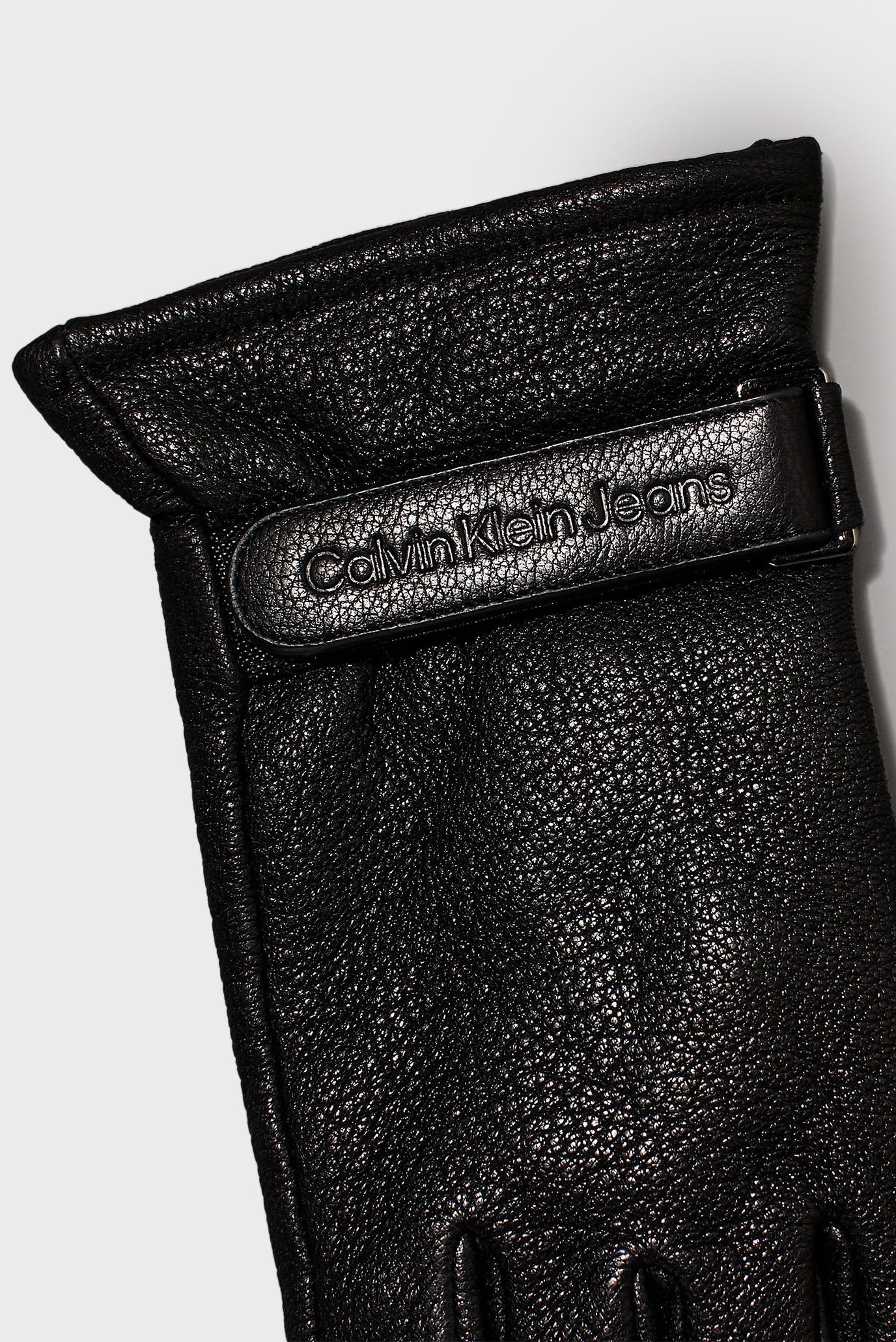 Мужские черные кожаные перчатки LEATHER INST 2