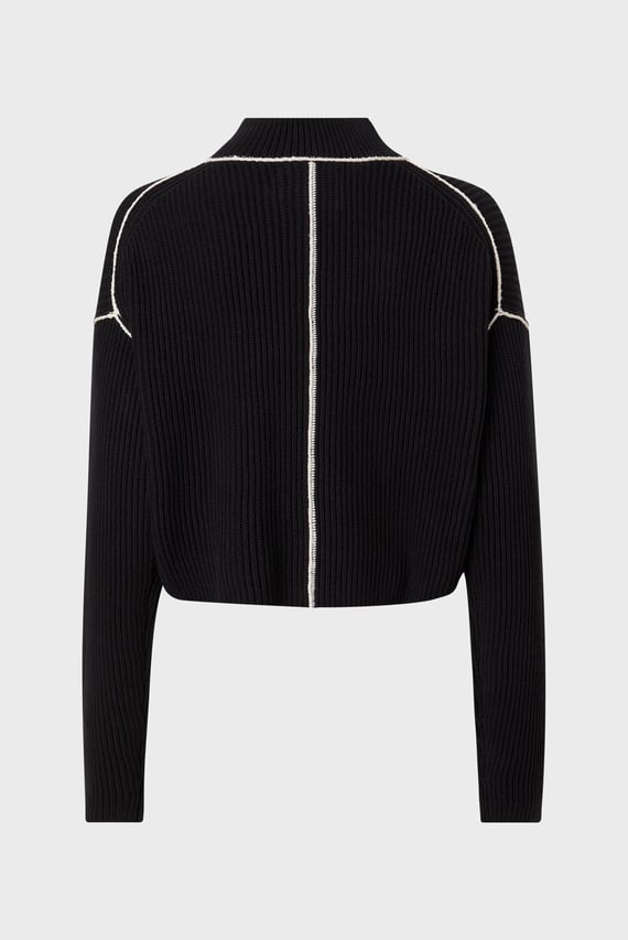 Свитер CONTRAST SEAMING LOOSE SWEATER
