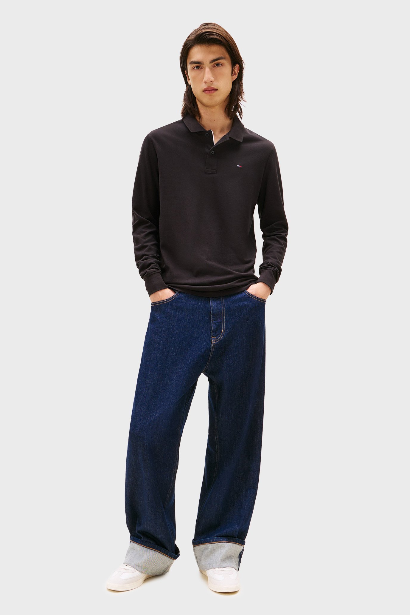 Поло с длинным рукавом TJM SLIM PLACKET POLO LS EXT 2