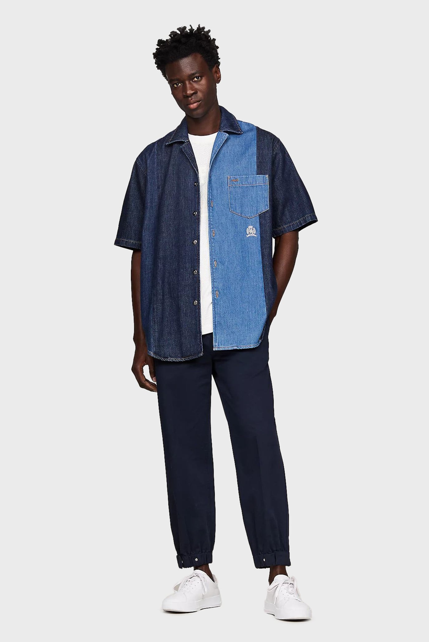 Рубашка с коротким рукавом THC DENIM PANELLED SS SHIRT 2