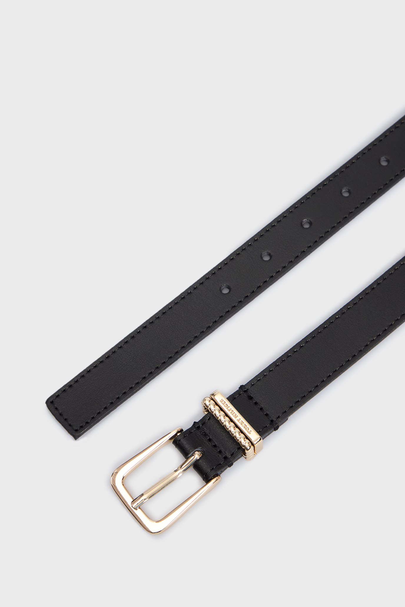 Женский черный кожаный ремень 2