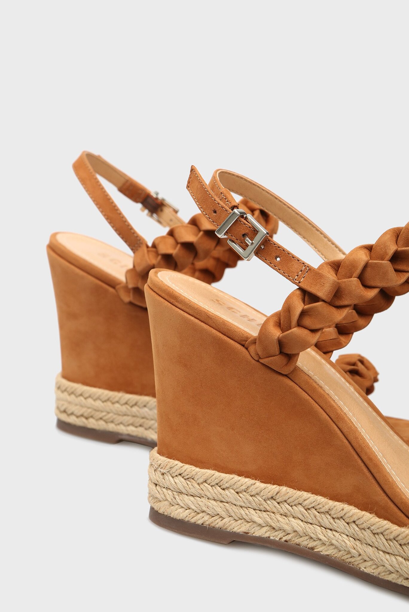 Женские рыжие кожаные босоножки 5