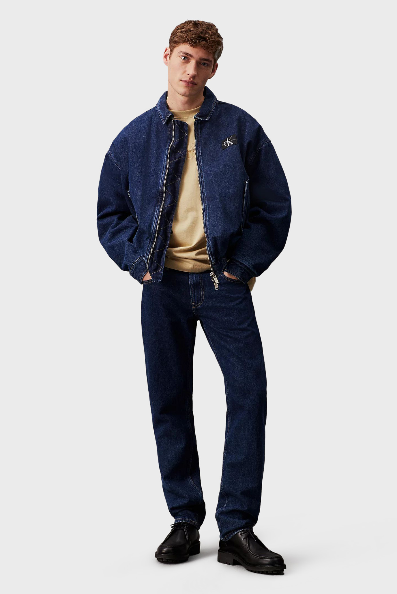 Мужская бежевая футболка WASHED MONOLOGO TEE 5