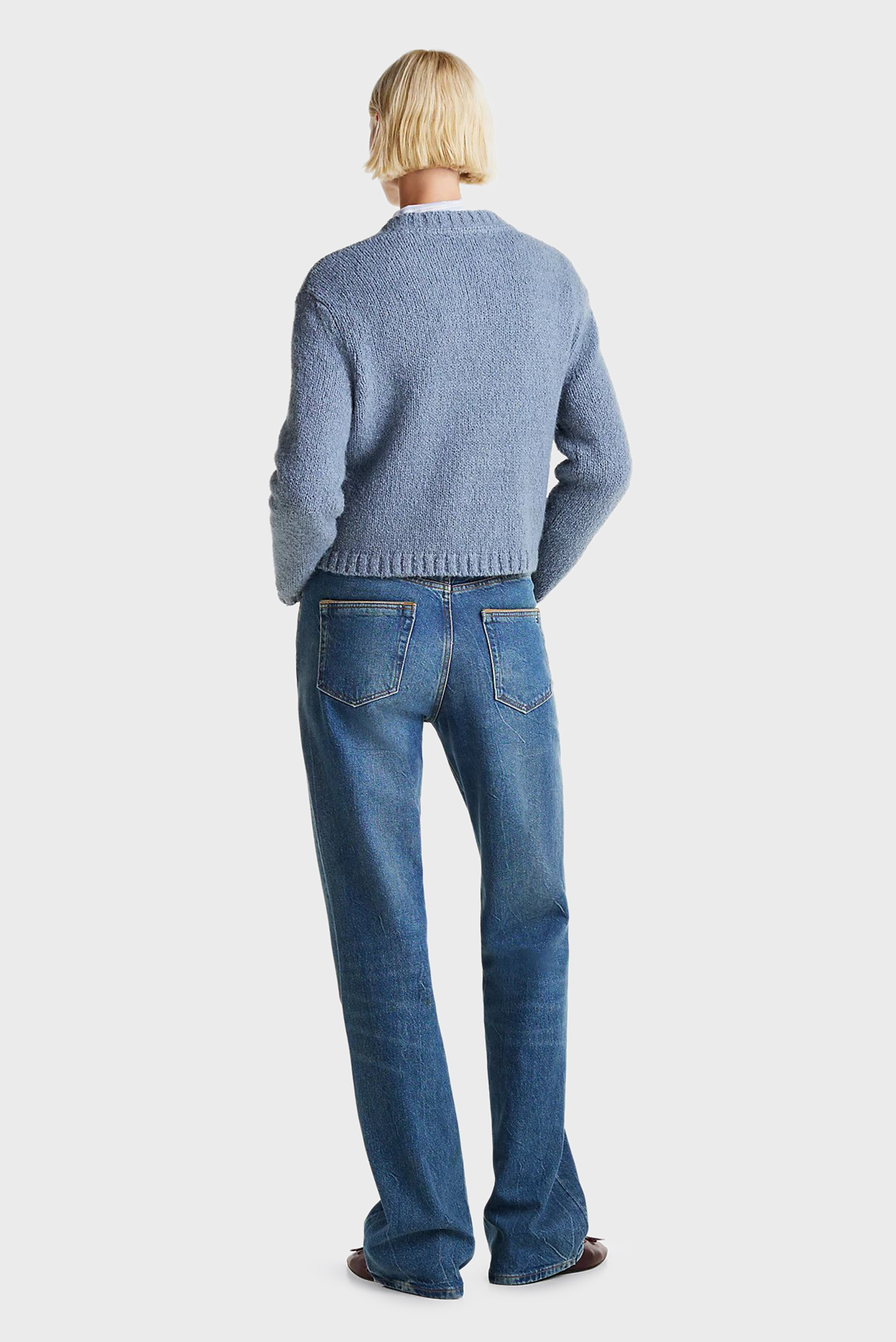 Женский синий кардиган TEXTURED GOLD BUTTON LADY JACKET 3