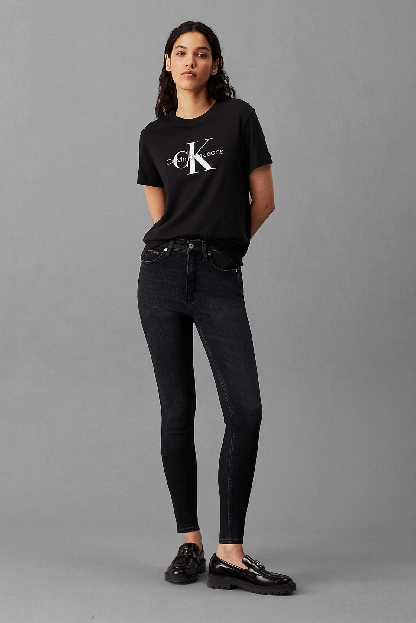 Calvin klein high rise ankle skinny discount