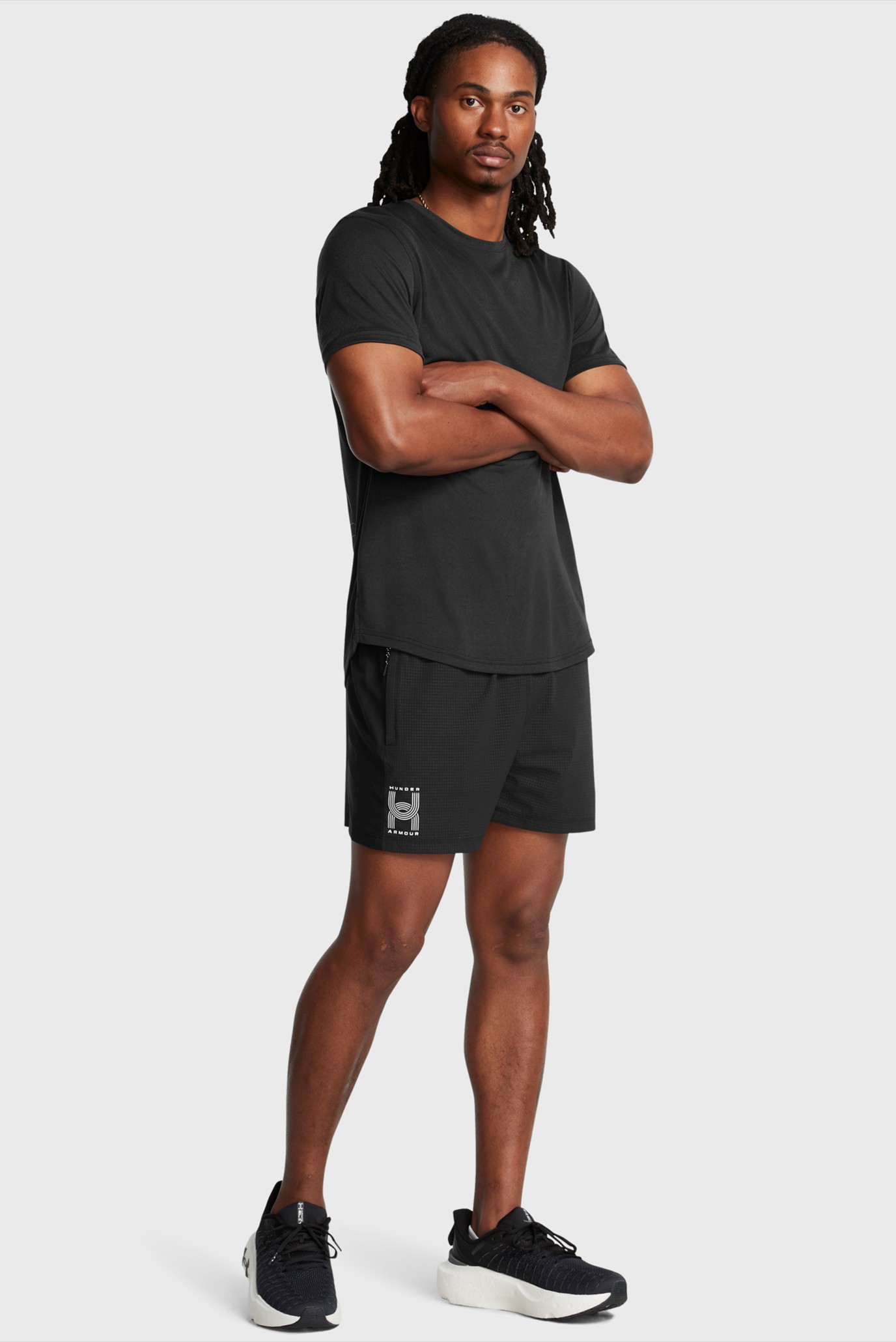 Мужские черные шорты UA RUN ANYWHERE 2