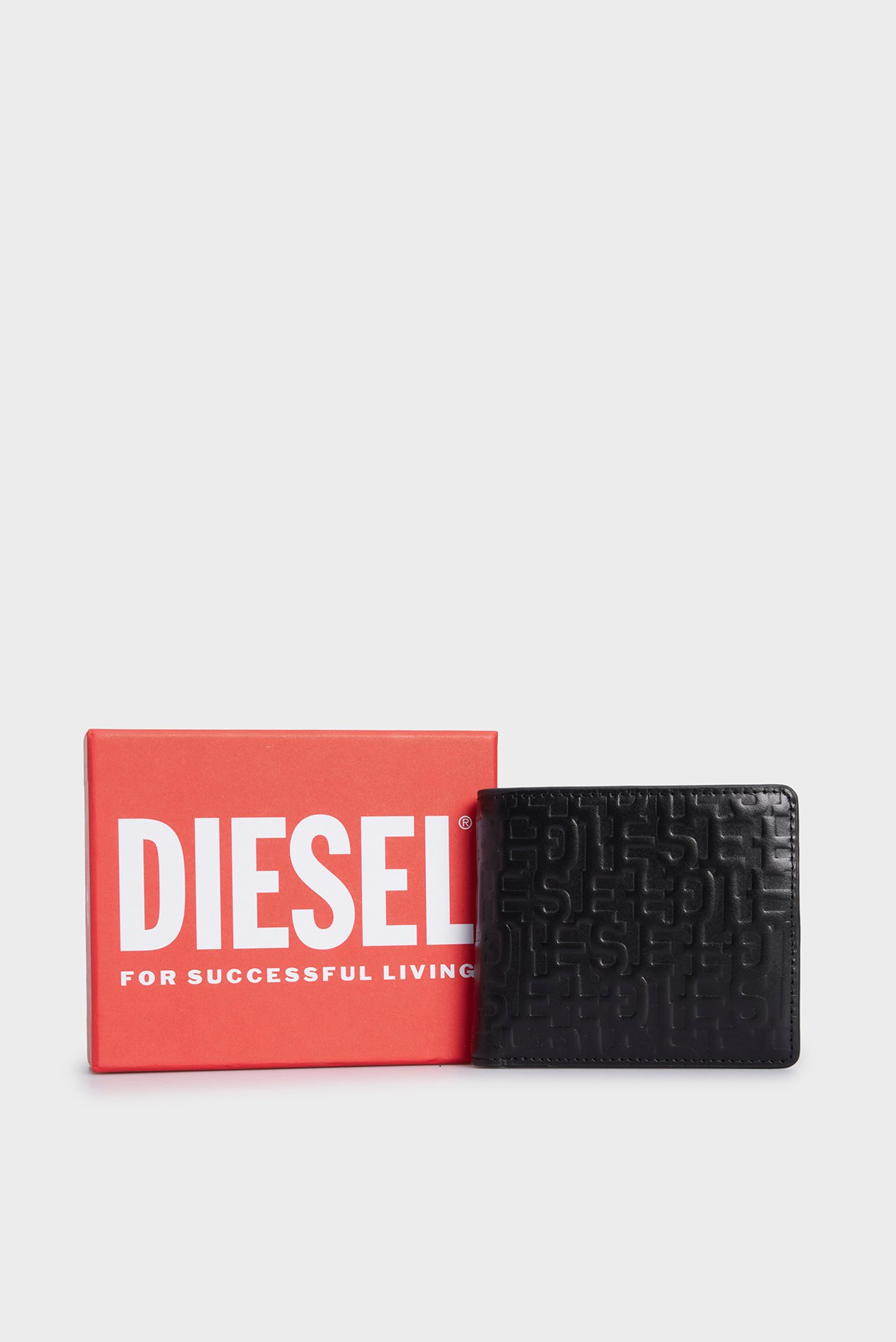 Мужской черный кожаный кошелек PC MONOGRAM BI-FOLD COIN S WALLET Diesel ...