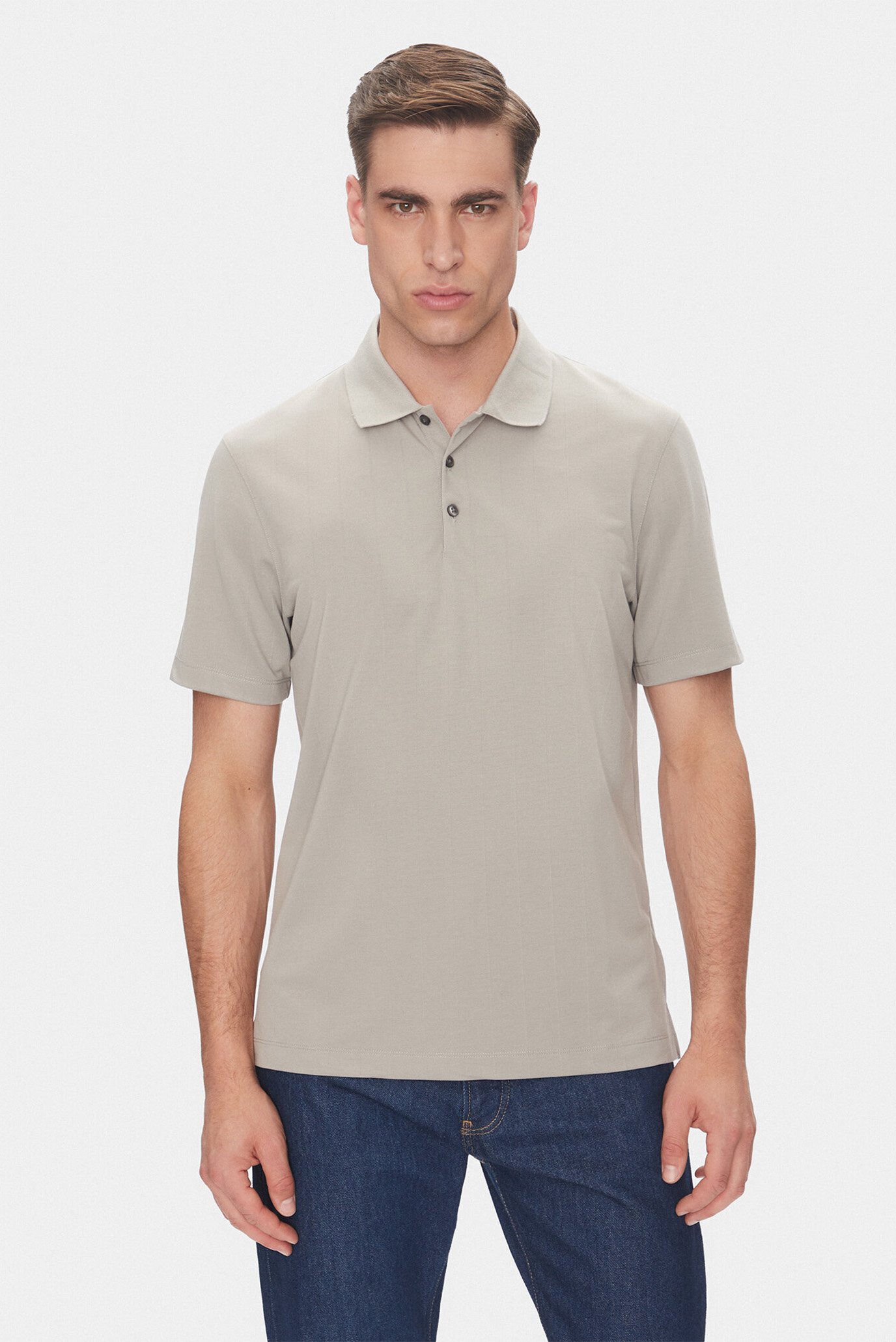 Поло SS STRIPE STRECH JACQUARD POLO 1