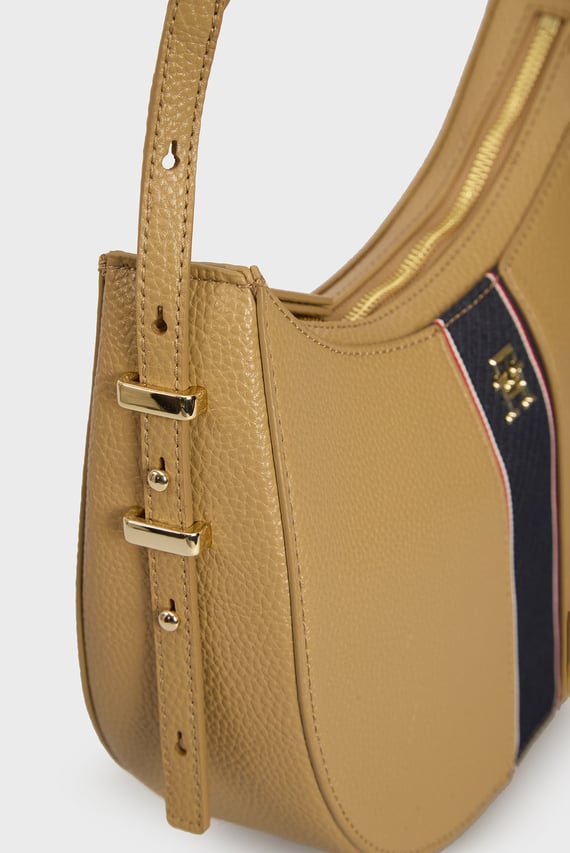 Женская бежевая сумка TH LEGACY SHOULDER BAG