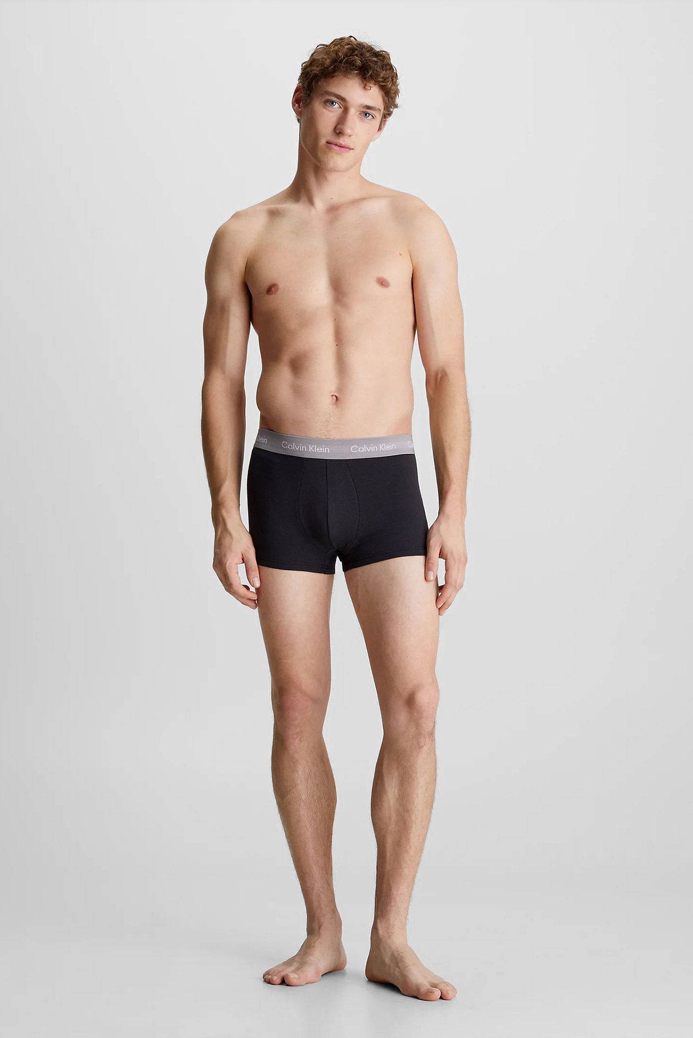 Мужские черные боксеры (3 шт) LOW RISE TRUNKCalvin Klein Мужские черные боксеры (3 шт) LOW RISE TRUNK 2