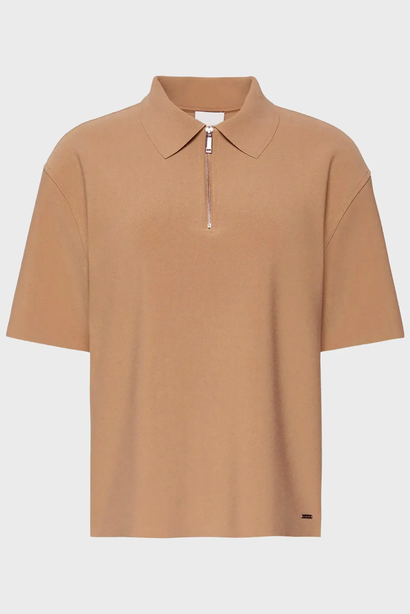 Поло SS TAILORED KNIT COLLAR ZIP TOP 6