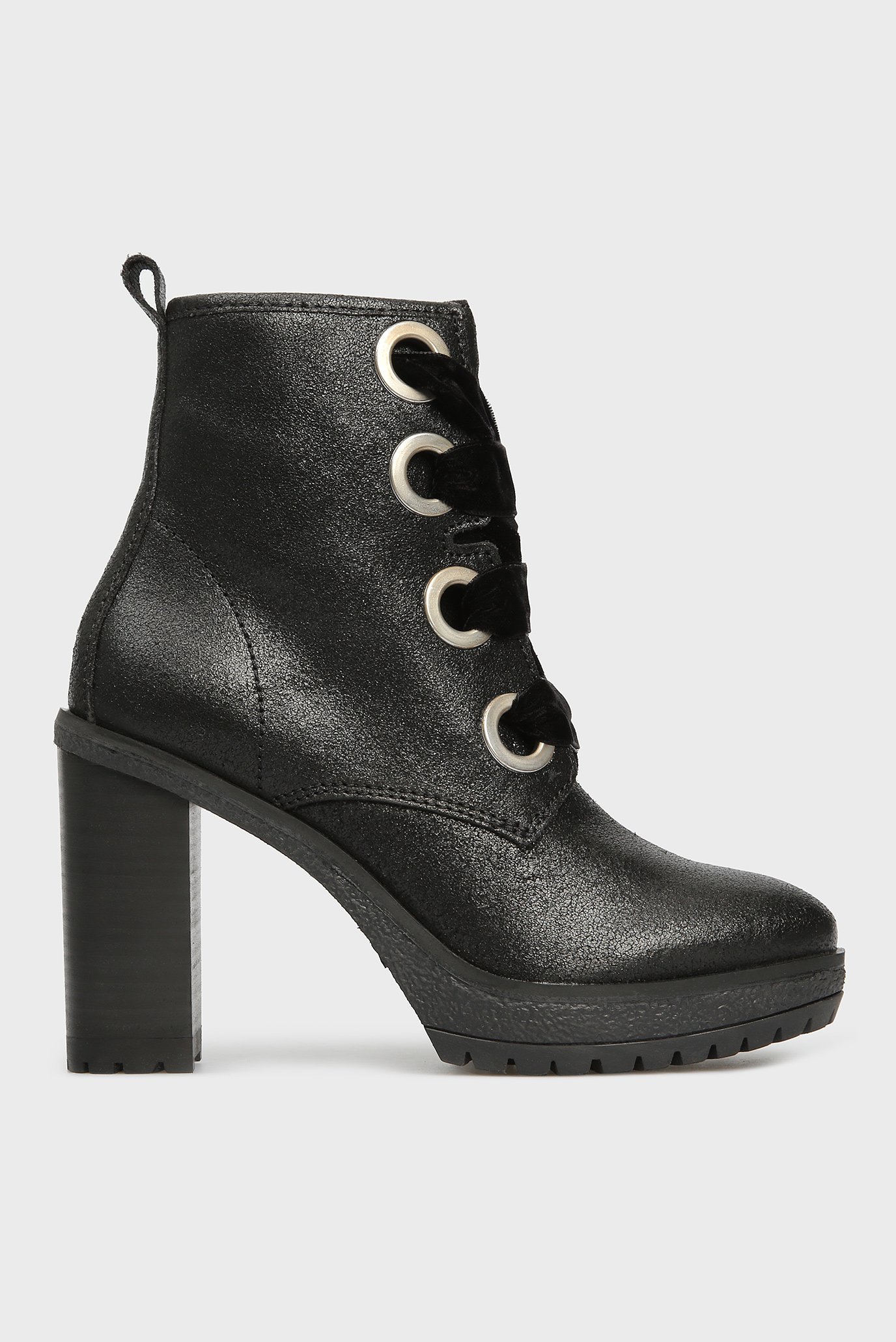 Женские черные кожаные ботильоны 6