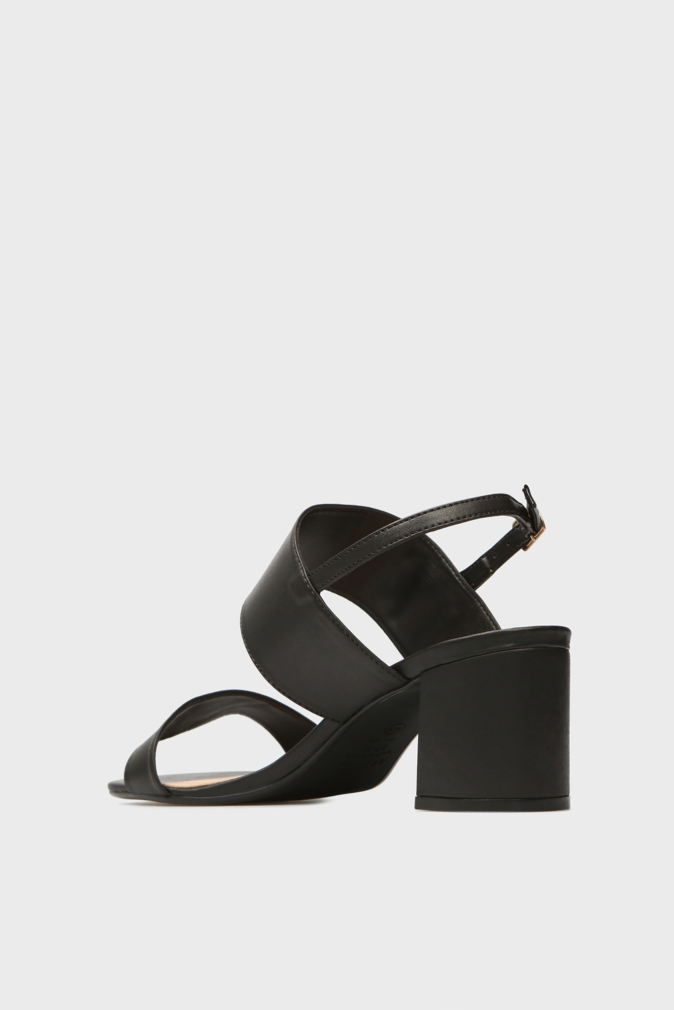 Женские черные кожаные босоножки 4