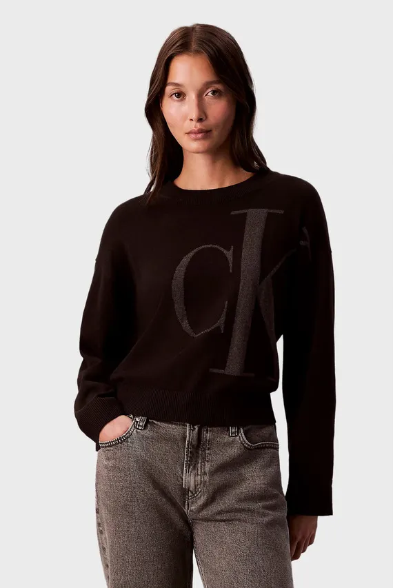 Свитер Long Sleeve Smooth Cotton CK Jac Calvin Klein Jeans