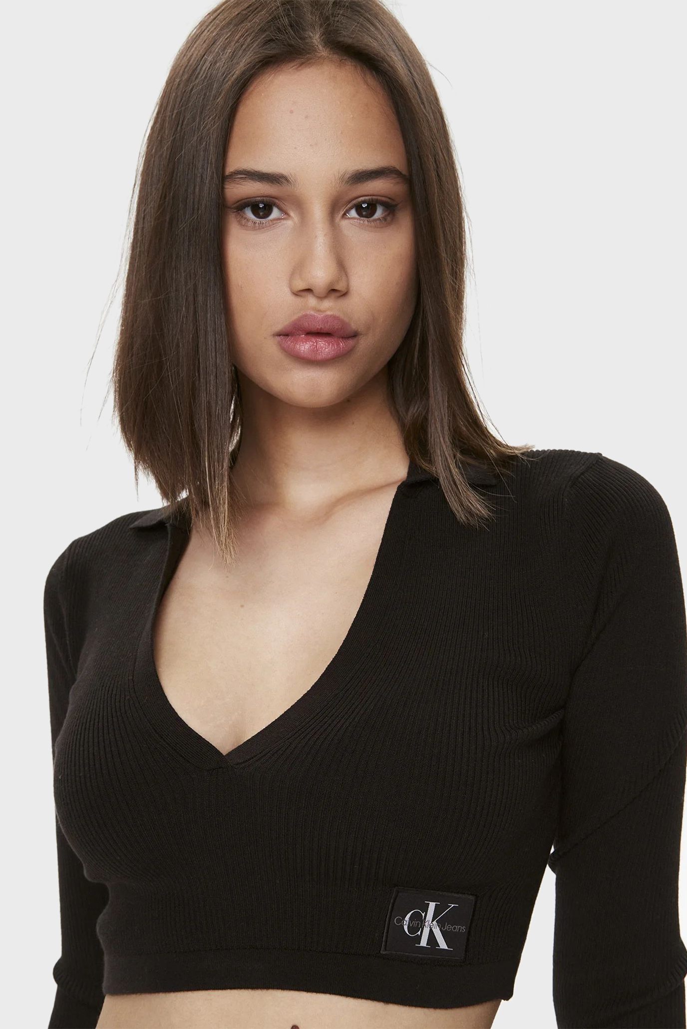 Свитер LABEL TIGHT CROP V-NECK SWEATER 4