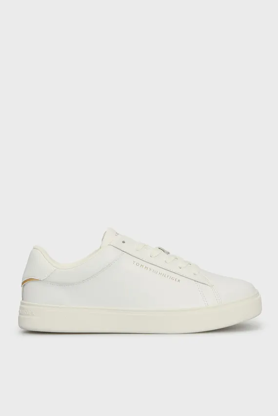 Женские белые кожаные сникерсы ESSENTIAL COURT SNEAKER Tommy Hilfiger