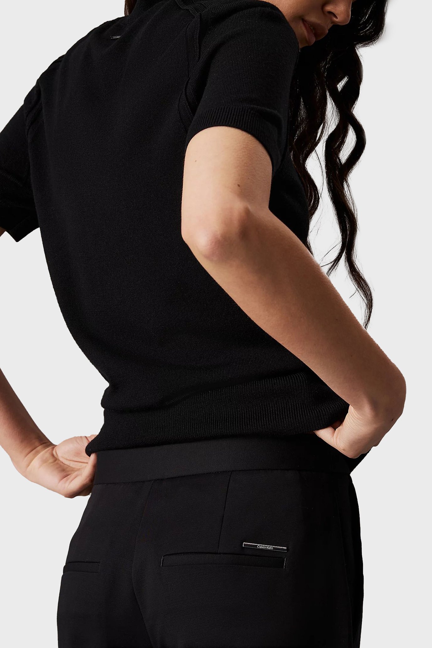 Женские черные брюки COTTON STRETCH SLIM 9