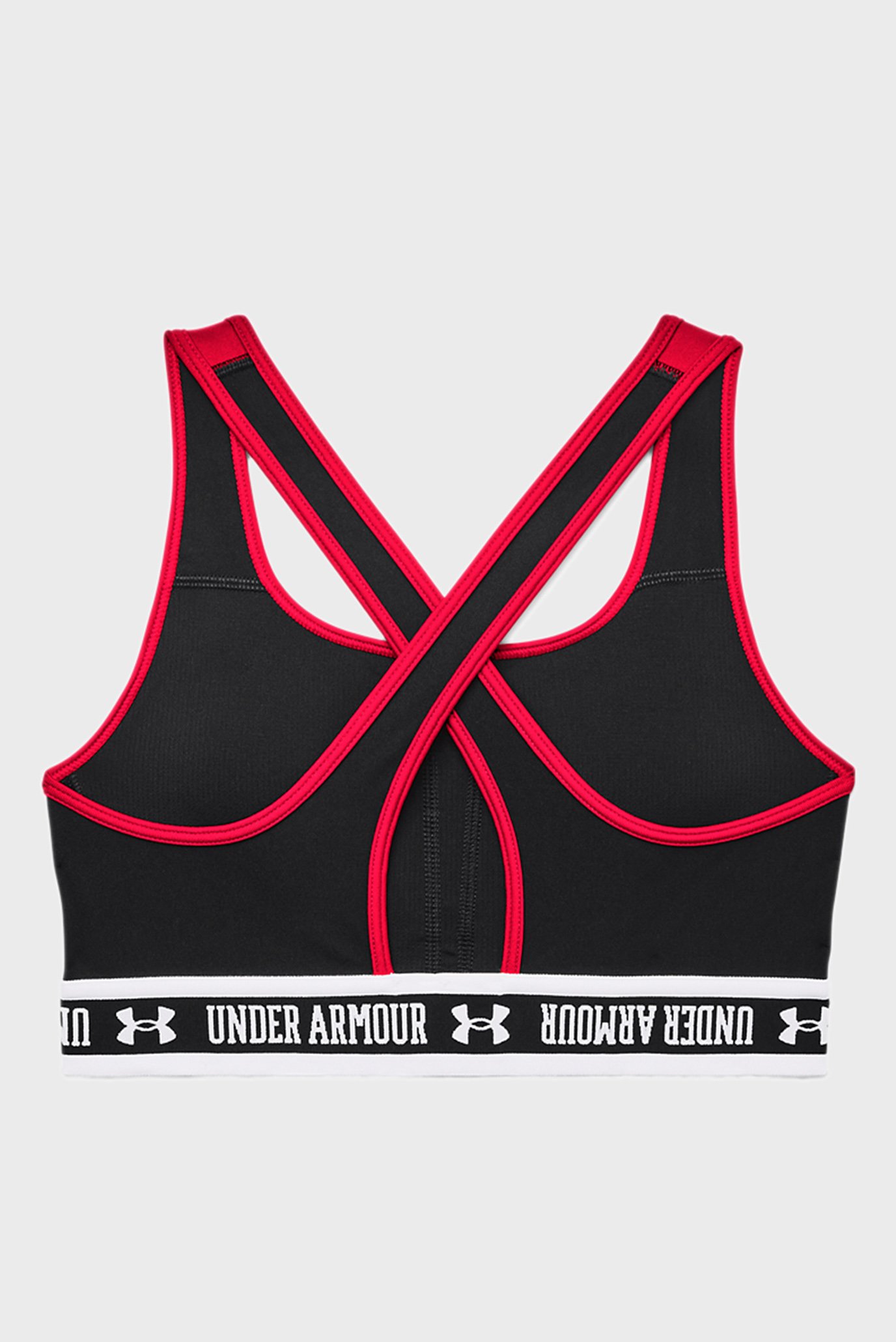Женский черный спортивный топ UA Crossback Mid Block SPUnder Armour Женский черный спортивный топ UA Crossback Mid Block SP 6