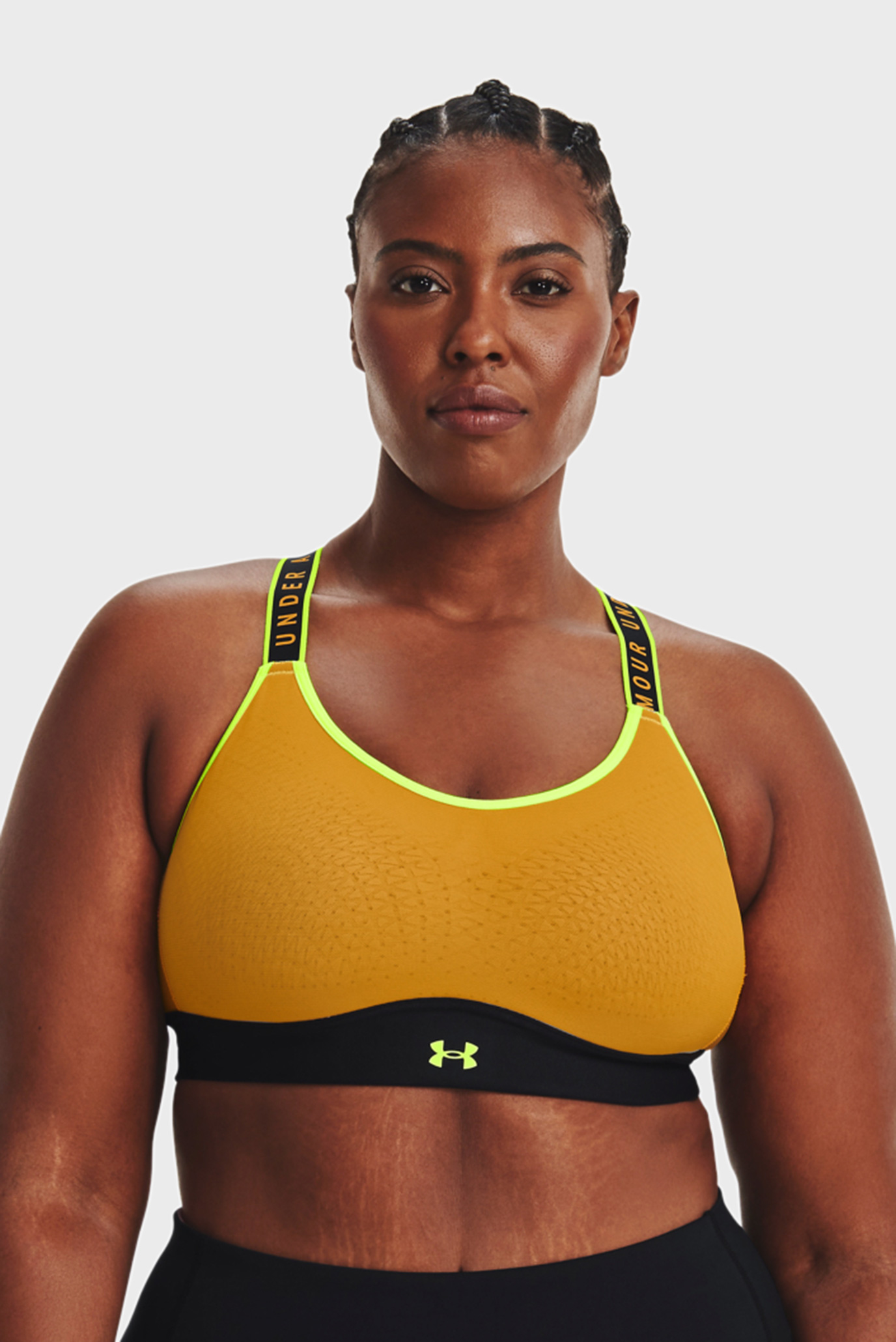 Женский оранжевый топ UA Infinity Mid Bra Blocked Under Armour Женский оранжевый топ UA Infinity Mid Bra Blocked 9