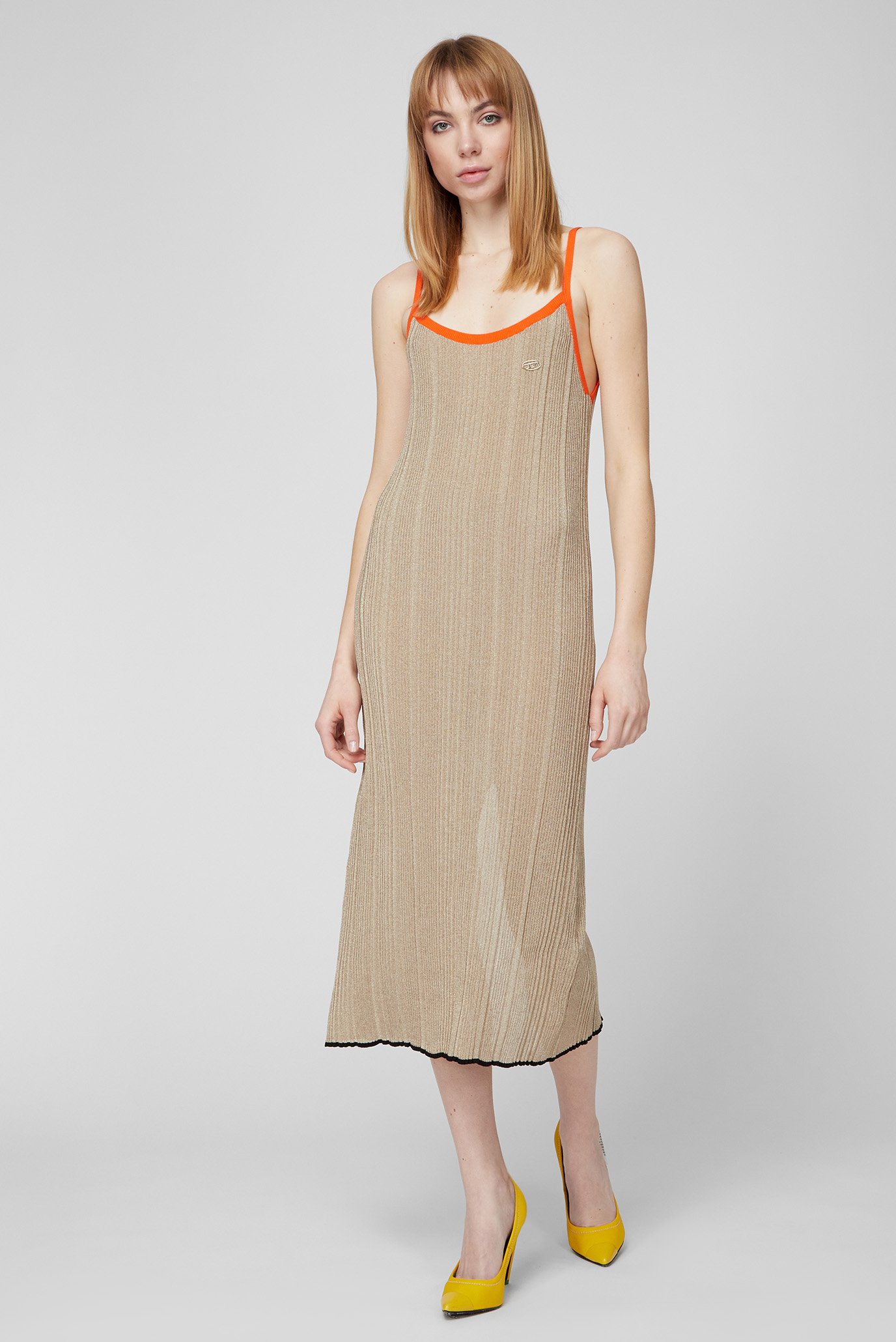 Женский бежевый сарафан LONGBEA 8