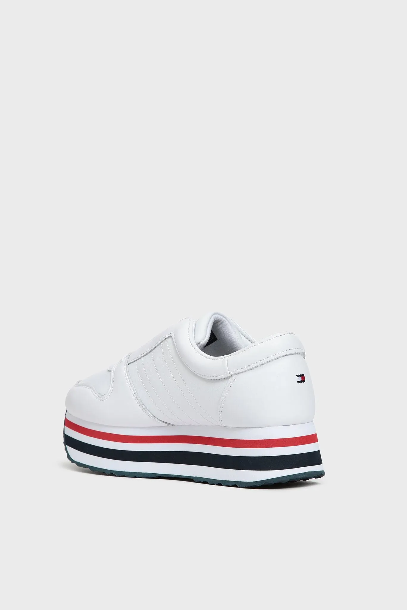 Женские белые кожаные кроссовки TOMMY CUSTOMIZE FLATFORM 5