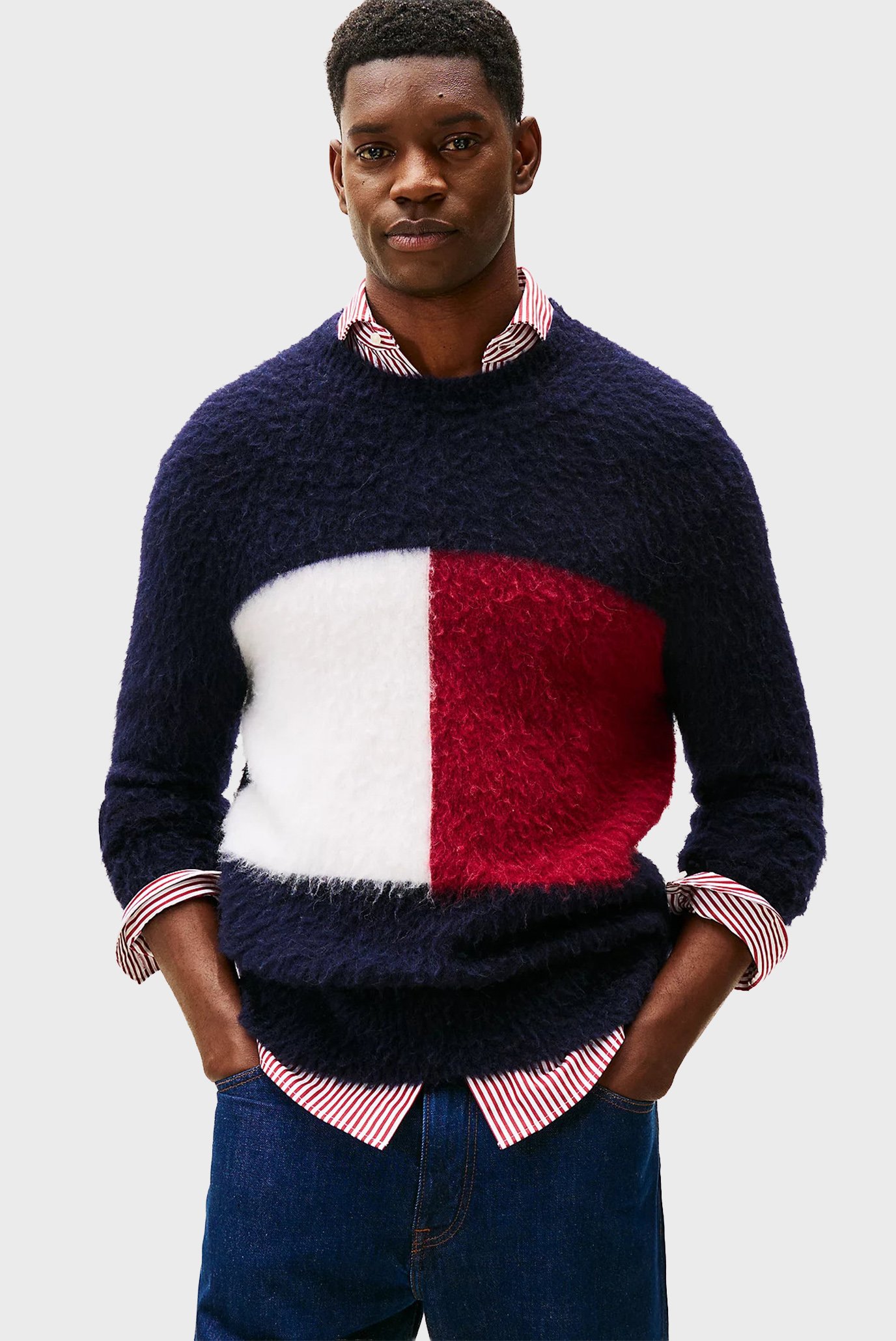 Свитер ALPACA BLEND BIG FLAG CREW NECK 1