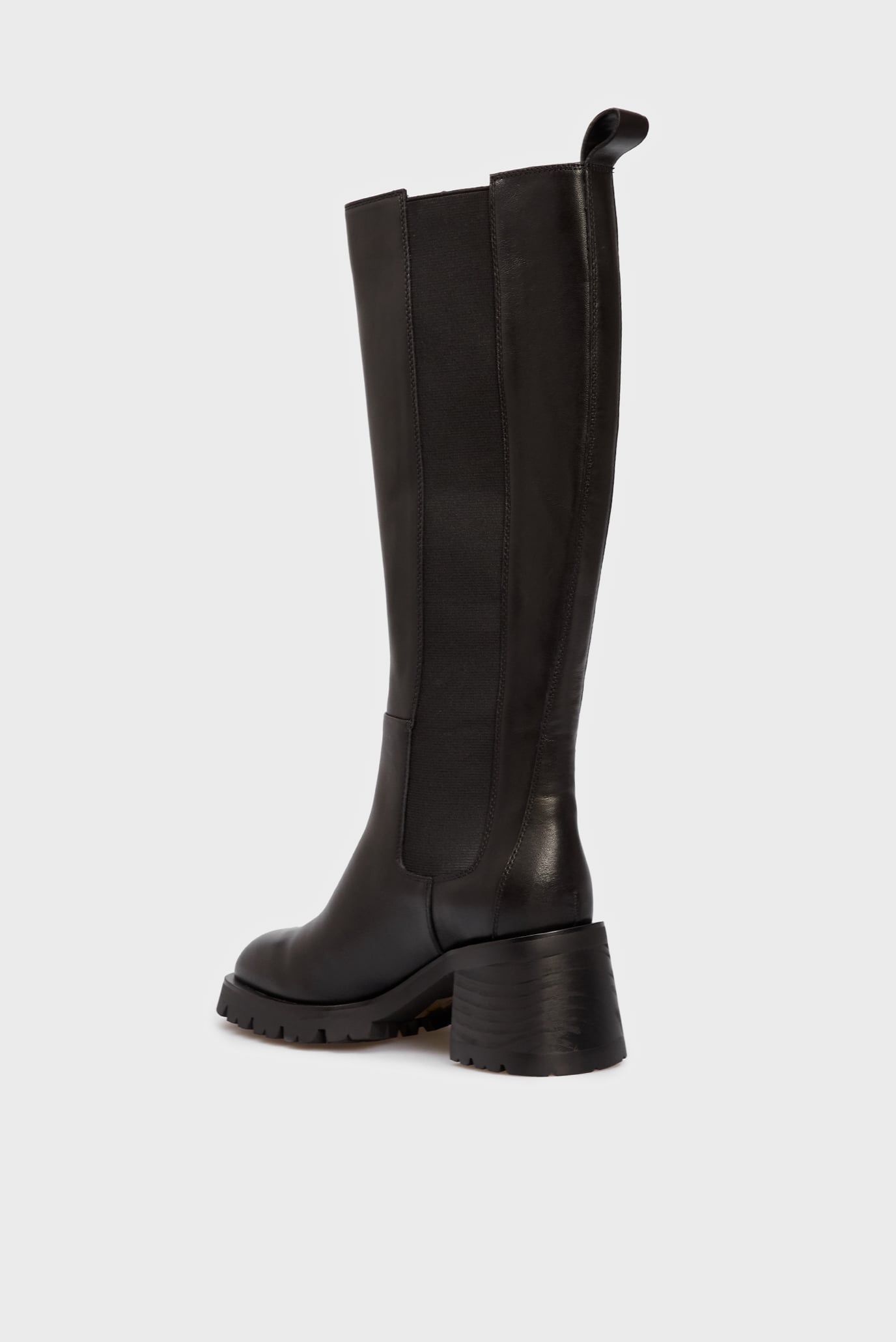 Женские черные кожаные сапоги Scilly 8